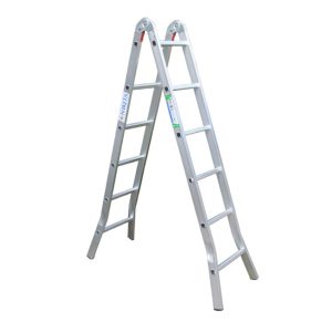 Thang nhôm chữ A gấp 2 đoạn khóa sập tự động 2m Nikita NIKA20