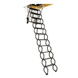 Cầu thang xếp âm trần khung nhôm gấp gọn 2m8-3m Nikita NKT-TXC1330