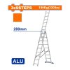 Thang xếp kéo dài 3 đoạn 3×9 2.42 m Wadfow WLD6H39