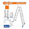 Thang nhôm gấp 4 đoạn đa năng 4x 3 bậc 1.65 m Wadfow WLD7H43