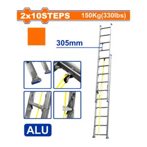 Thang xếp kéo dài 2×10 bậc 5.18 m Wadfow WLD8H20