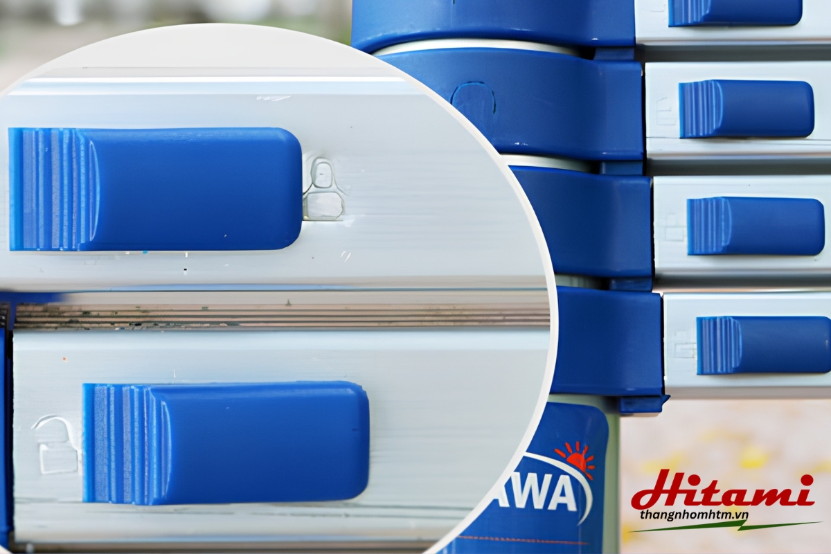 Đảm bảo các chốt khóa đã khóa hoàn toàn