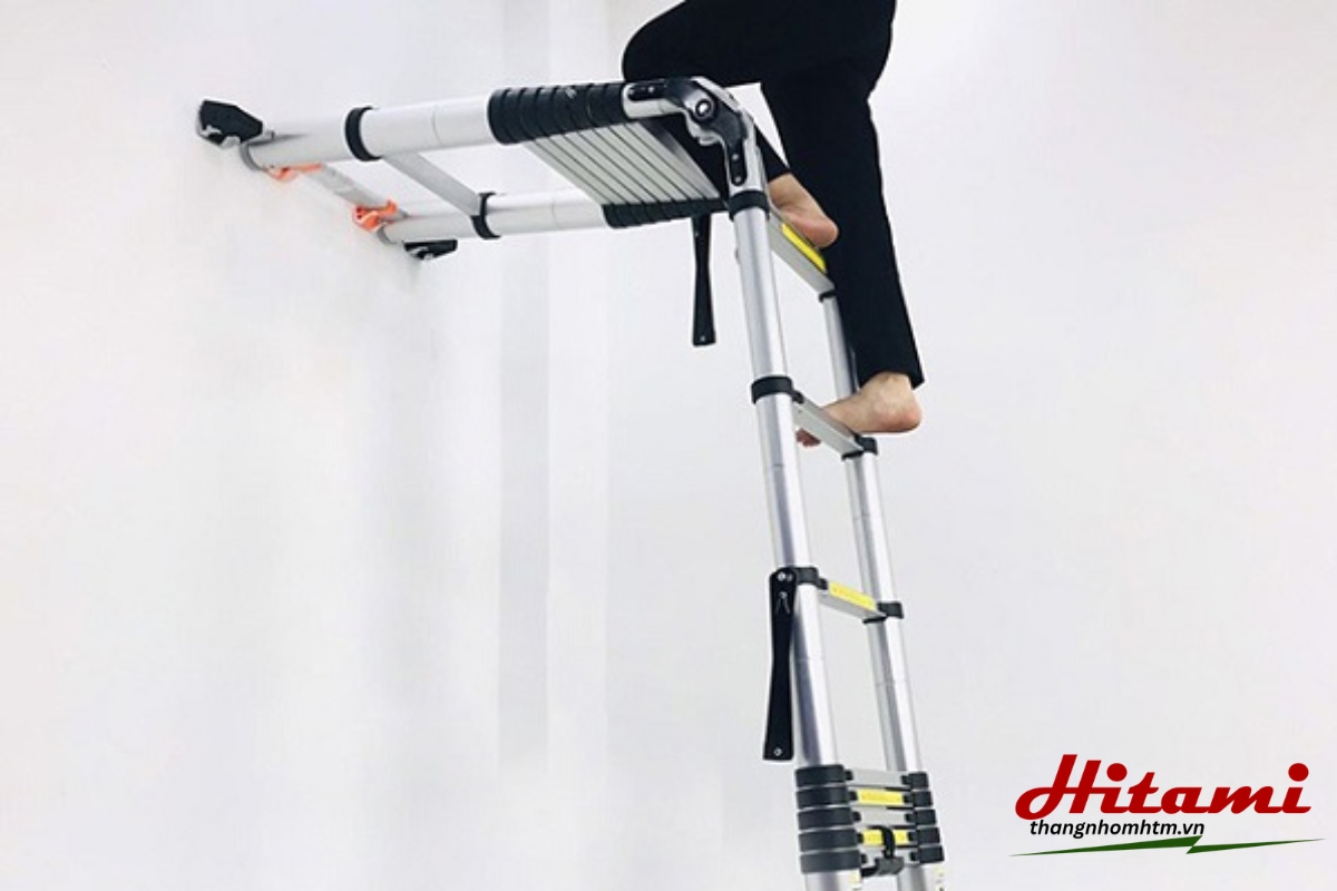 Chọn thang nhôm rút nếu bạn có điểm tựa vững chắc